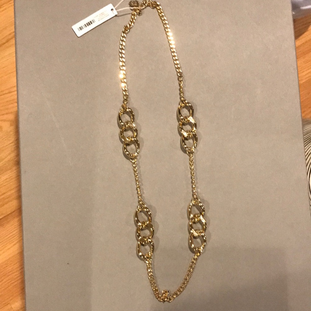 NWT Ann Taylor 30 inch Pave Link Necklace lowest no offers